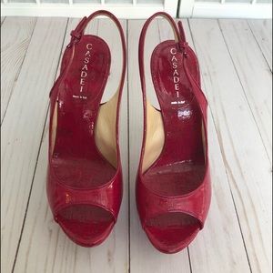 Casadai Peep Toe Sling Backs